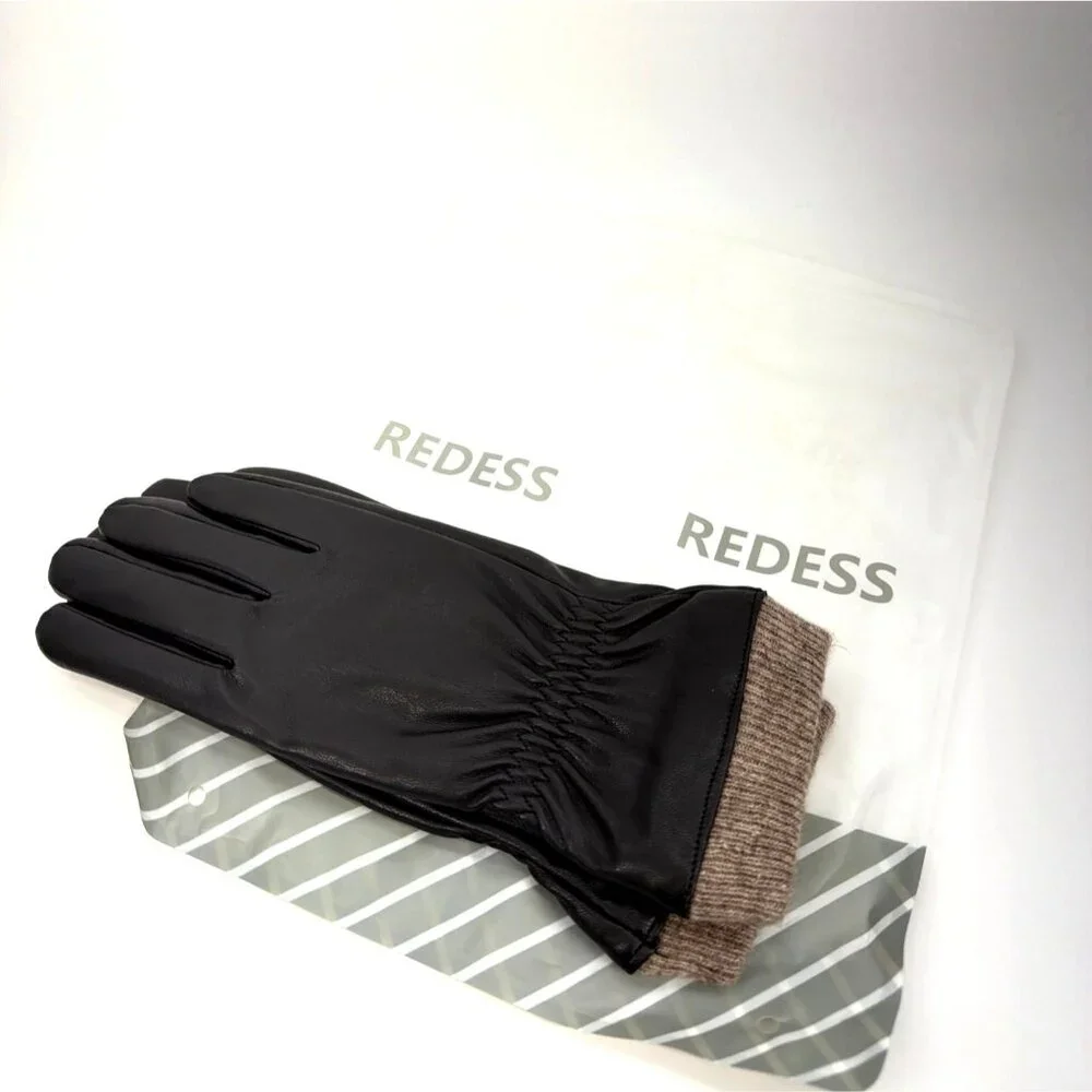 REDESS Winter Gloves Wool Lined Touchscreen Texting Women Gloves Size Large